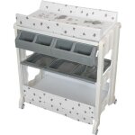 Ib style® table à langer avec bain my little farm grey sur roulettes Ib style® table à langer avec bain my little farm grey sur roulettes