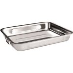 Ibili 651430 plat  rtir en inox avec anses pliantes mtalliques 32 x 24. 5 x 5. 5 cm clsica