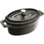 Ibili 726015n mini cocotte ovale noir 15x10x6 cm
