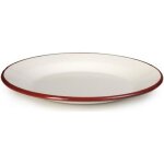 Ibili 908122 assiette plate papier blanc / rouge 22 x 22 x 2 cm