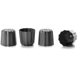 Ibili - lot 4 moules  cannels 6 cm - noir