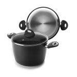 Ibili - marmite nature avec couvercle en verre 20 cm antiadhésif style pierre compatible avec l?induction ... Ibili - marmite nature avec couvercle en verre 20 cm antiadhésif style pierre compatible avec l?induction ...