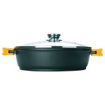 Sauteuse - ibili - evolution - 28 cm - fonte daluminium - couvercle en verre - antiadhsif