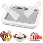 Machine  yaourt glac - sorbetiere - plaque  glace - acier inoxydable - 2 racloirs - multifonctionnelle ...