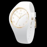 Montre - ice - watch - ice glam white gold numbers - silicone blanc - quartz - femme Montre - ice - watch - ice glam white gold numbers - silicone blanc - quartz - femme