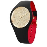 Montre - ice watch - loulou - noir et dor - silicone - tanche 10 atm