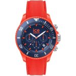 Montre hommes ice watch quartz chronographe bracelet silicone orange 019841