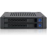 Icy dock expresscage rack amovible sans plateau hot swap pour 2 x ssd sata en baie de 35