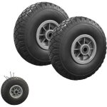 Idmarket lot de 2 roues increvables 250mm pour diable chariot alsage axe 16mm