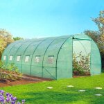 Idmarket bâche de rechange 130 gr / m² pour serre tunnel 18m² verte crimée Idmarket bâche de rechange 130 gr / m² pour serre tunnel 18m² verte crimée