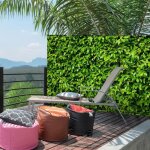 Idmarket brise vue occultant 15 x 10 m imprim feuillage 160 gr / m