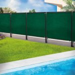 Idmarket brise vue renforc 1 x 10 m vert 220 gr / m luxe pro