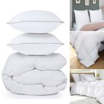 Idmarket couette 240x260 cm aela en plume doie anti acarien 500 gr + 2 oreillers Idmarket couette 240x260 cm aela en plume doie anti acarien 500 gr + 2 oreillers