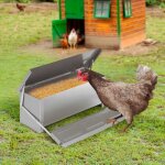 Idmarket mangeoire xxl pour poules distributeur automatique  pdale en acier 10 kg