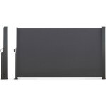 Idmarket paravent ext�rieur r�tractable 160 x 300 cm gris anthracite store lat�ral