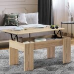 Idmarket table basse plateau relevable rectangulaire tara bois imitation htre