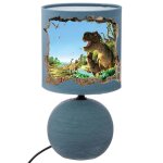 L idee all lampe de chevet bleu dinosaure