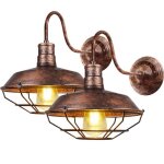 Idegu lot de 2 vintage lampe murale industrielle en fer forge rouille applique murale retro style edison ... Idegu lot de 2 vintage lampe murale industrielle en fer forge rouille applique murale retro style edison ...