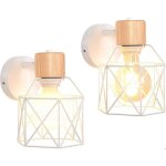 Idegu 2pcs applique murale modernertro lampe murale industriel abat - jour en fer designe carr e27 ...
