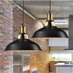 Idegu 2pcs lustre suspension retro lamp luminaire industriel e27 plafonnier pour chambre salle  manger ...