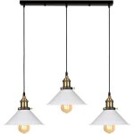 Idegu 3 lampes suspension luminaire industrielle lustre plafonniers design edison mé tal lustre ...