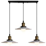 Idegu 3 lustres suspensions vintage industrielle plafonneir luminaire rglable en mtal pour salon chambre ...