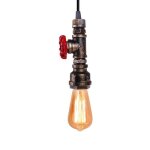 Idegu lustre suspension tuyau deau industrielle plafonnier luminaire en mtal rtro pour salon restaurant ...