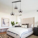 Idegu moderne lampes suspensions en verre gris fum�e27 lustre plafonnier vintage ajustable style nordique ...