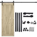 Idegu rail porte coulissante 2m / 6. 6ft noir kit rail coulissant armoire placard convient  1 porte ...