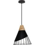 Idegu suspension luminaire industrielle vintage lampe plafonnier bois mtal design pour salon chambre ...