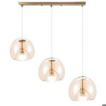 Idegu suspension luminaires en verre moderne ambree27 lustre plafonnier vintage ajustable style nordique ...