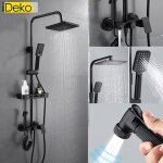 Ideko colonne de douche robinet de salle de bain mural avec pommeau de douche bidet en laiton cramique ...