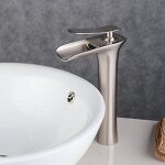 Ideko® robinet mitigeur lavabo cascade vasque salle de bain haut nickel bronzé Ideko® robinet mitigeur lavabo cascade vasque salle de bain haut nickel bronzé