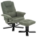 Idimex fauteuil de relaxation charly avec repose - pieds pouf sige pivotant et dossier inclinable en ...