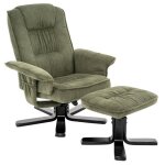 Idimex fauteuil de relaxation charly avec repose - pieds pouf sige pivotant et dossier inclinable en ...