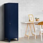 Idmarket armoire vestiaire ester porte métal bleu foncé design industriel Idmarket armoire vestiaire ester porte métal bleu foncé design industriel