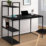 Idmarket bureau bibliothèque delson noir design industriel Idmarket bureau bibliothèque delson noir design industriel