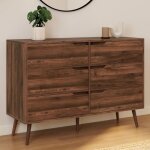 Idmarket commode 6 tiroirs helsinki 115 cm scandinave effet noyer