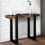Idmarket console phoenix bois effet vieilli et noir