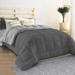 Idmarket couette 220x240 cm zoe polaire biface gris clair et gris 400 gr Idmarket couette 220x240 cm zoe polaire biface gris clair et gris 400 gr