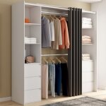 Idmarket dressing extensible double meryl 120 / 180 cm blanc avec 6 tiroirs + étagères + double penderie ... Idmarket dressing extensible double meryl 120 / 180 cm blanc avec 6 tiroirs + étagères + double penderie ...