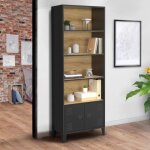 Idmarket etagère bibliothèque 5 niveaux avec placard ester portes métal noir et plateau bois design industriel ... Idmarket etagère bibliothèque 5 niveaux avec placard ester portes métal noir et plateau bois design industriel ...