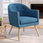 Idmarket fauteuil scandinave olan cabriolet en tissu bleu Idmarket fauteuil scandinave olan cabriolet en tissu bleu