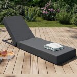 Idmarket lit de piscine bain de soleil confort dossier m�tal inclinable 4 positions et matelas gris