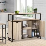 Idmarket meuble de bar avec portes et tagres detroit design industriel