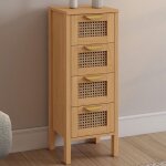 Idmarket meuble dappoint 4 tiroirs edhen 30 cm chiffonnier avec cannage pour entrée salle de bain Idmarket meuble dappoint 4 tiroirs edhen 30 cm chiffonnier avec cannage pour entrée salle de bain