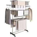 Idmarket - séchoir à linge inox ima gris étendoir pliable h. 145 cm a99 Idmarket - séchoir à linge inox ima gris étendoir pliable h. 145 cm a99