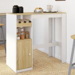Idmarket table de bar ameri avec placard et range bouteilles 2 personnes bois et blanc Idmarket table de bar ameri avec placard et range bouteilles 2 personnes bois et blanc