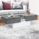 Idmarket table basse coulissante marta bois blanc et plateau effet béton Idmarket table basse coulissante marta bois blanc et plateau effet béton