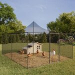 Idmarket volière 12m² enclos poulailler 3x4m parc grillagé toit filet acier galvanisé Idmarket volière 12m² enclos poulailler 3x4m parc grillagé toit filet acier galvanisé